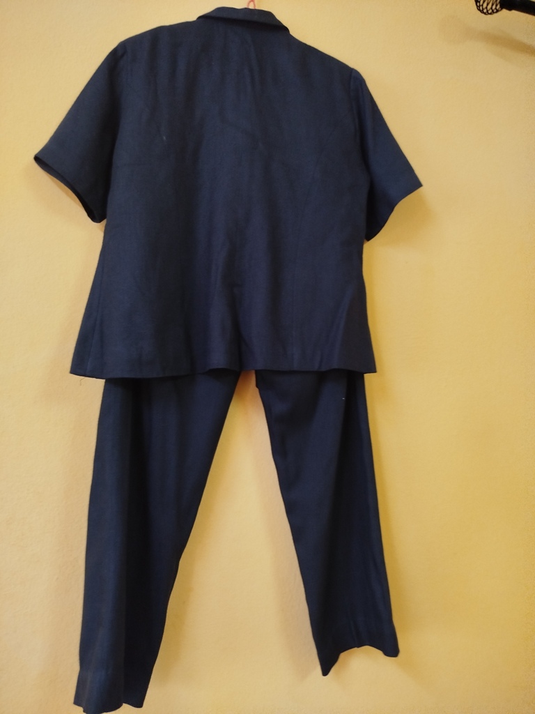 ENSEMBLE  TAILLEUR PANTALON VESTE  FEMME  BLEUE